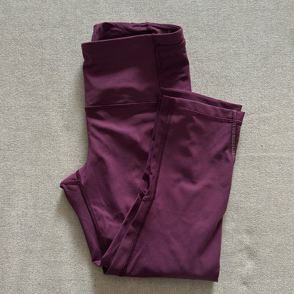 Lululemon High-Rise Crop Leggings with Mesh